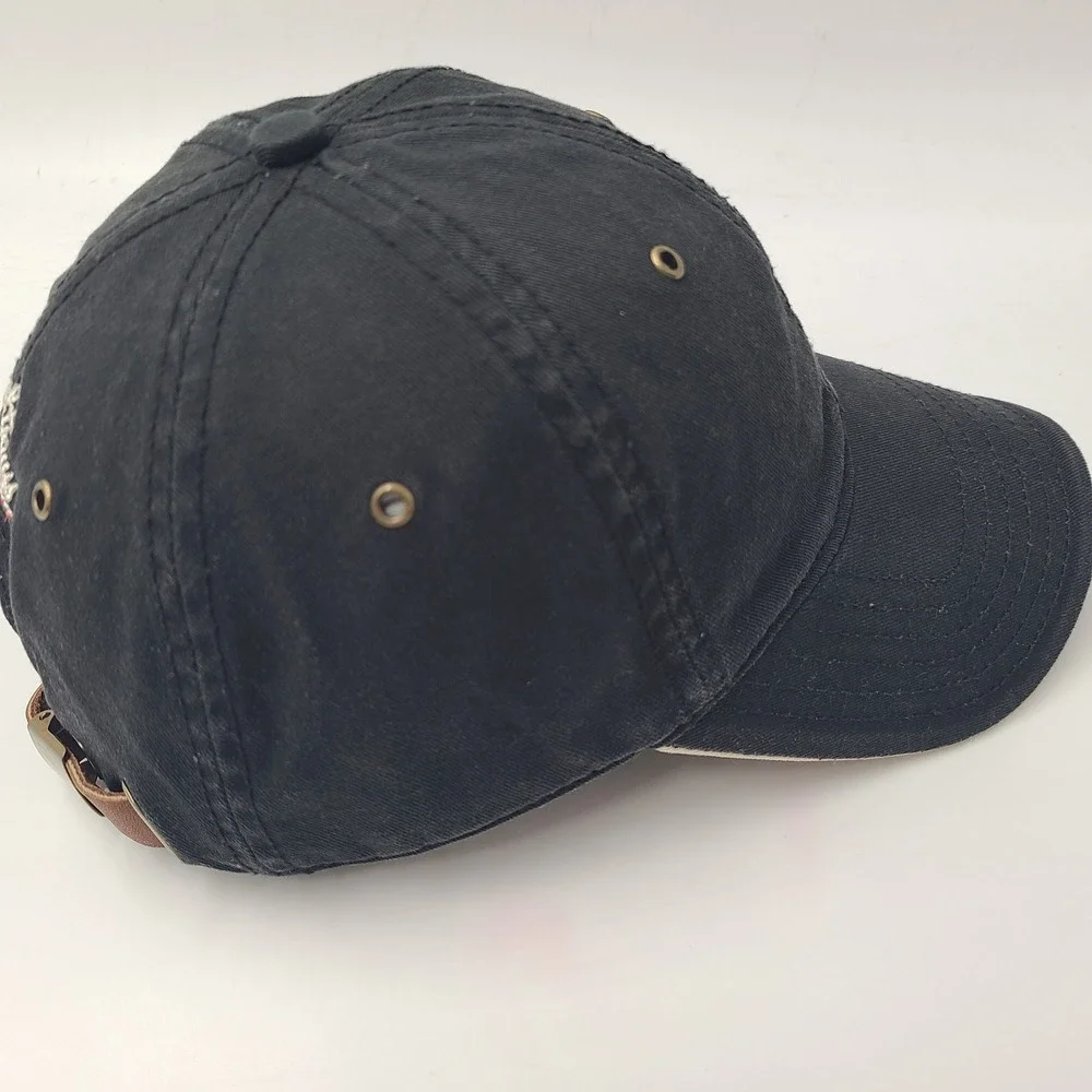 Levi Strauss Hat Strapback (Fits Small) Black Brown Leather Strap Casual Dad Men
